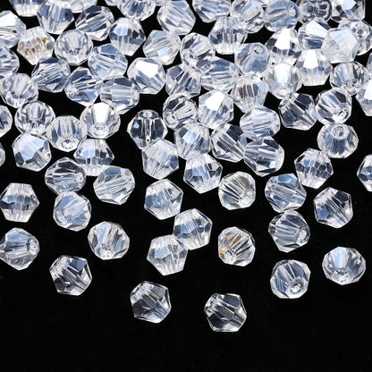 100/200/500pcs 4/6/8mm Faceted AB Glass Beads
