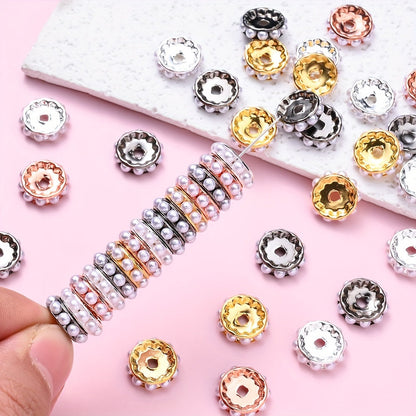 20PCS 12mm Alloy & Round Acrylic Spacer Bead Set
