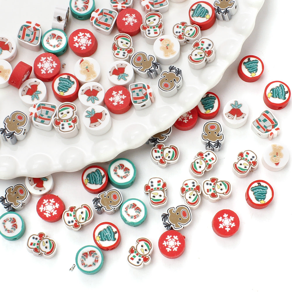 20/50g/bag Christmas Polymer Clay Beads