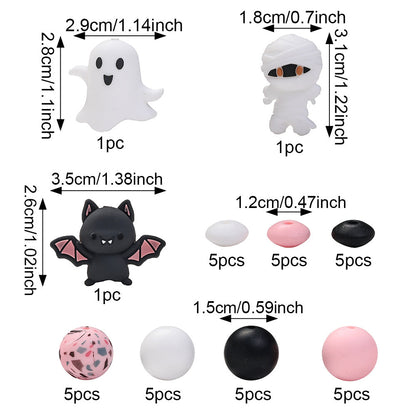 Halloween 3D Silicone Bead Set