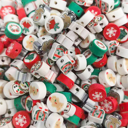 20/50g/bag Christmas Polymer Clay Beads