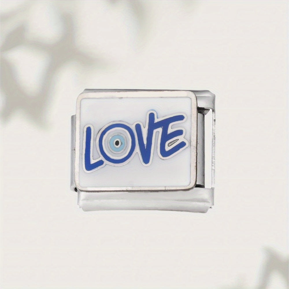 1pc 9mm Stainless Steel Italian Charm Bead