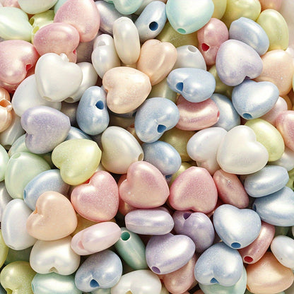 Macaron Color Love Acrylic Beads