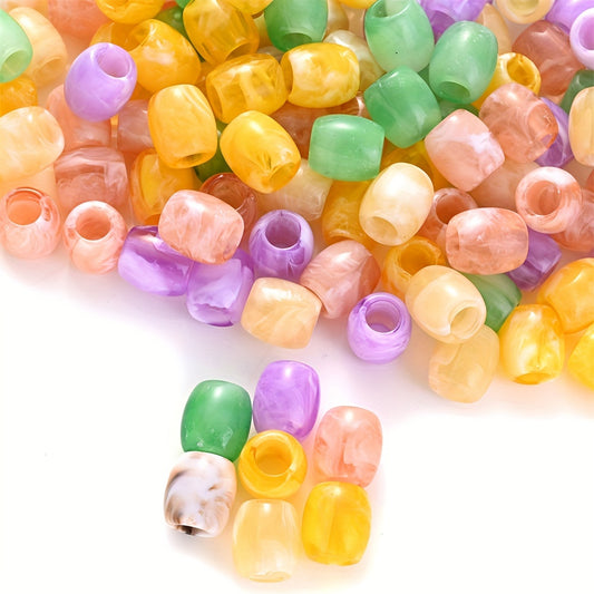 30pcs 10x11mm Colorful Acrylic Bucket Beads