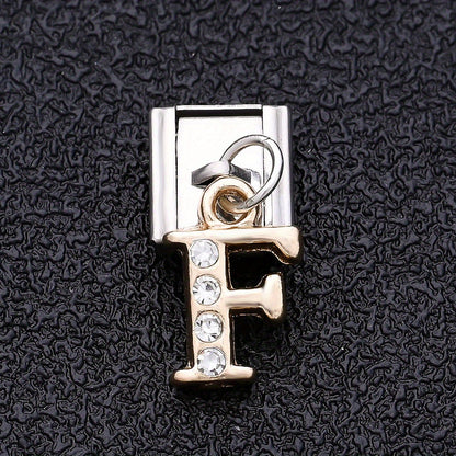 1PC Rhinestone A-Z Letter Modular Bracelet Charm Set