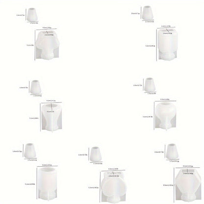 7-Piece Wishing Bottle Silicone Resin Molds Kit