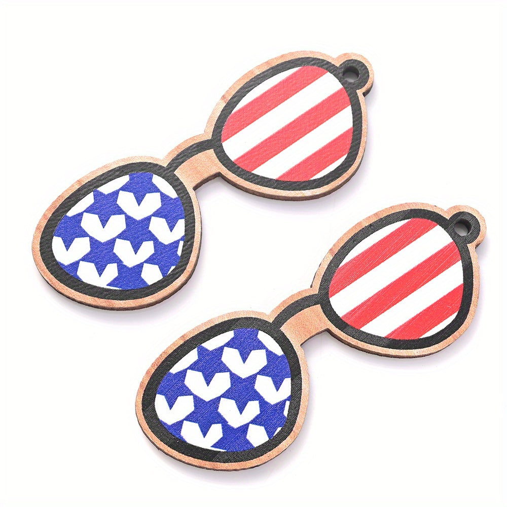 July 4th Patriotic Wooden Chain Charms