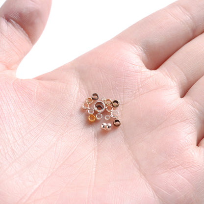 500pcs Copper Ball Crimp End Beads