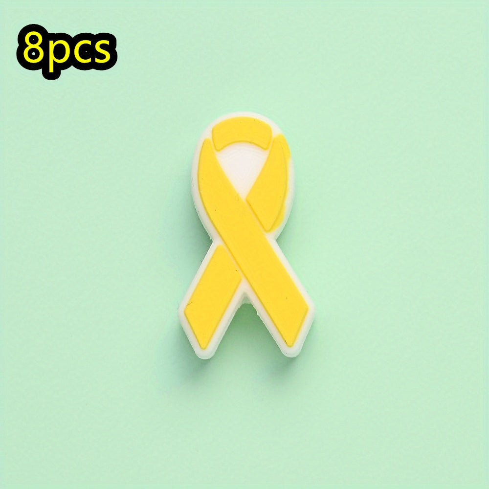Cancer Awareness Ribbon Focal Beads