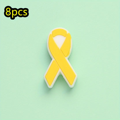 Cancer Awareness Ribbon Focal Beads