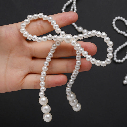 Faux Pearl Bowknot Embellishments