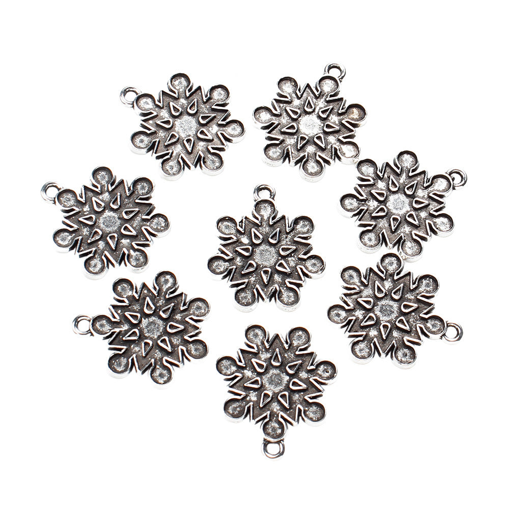 Hollow Snowflake Alloy Pendants