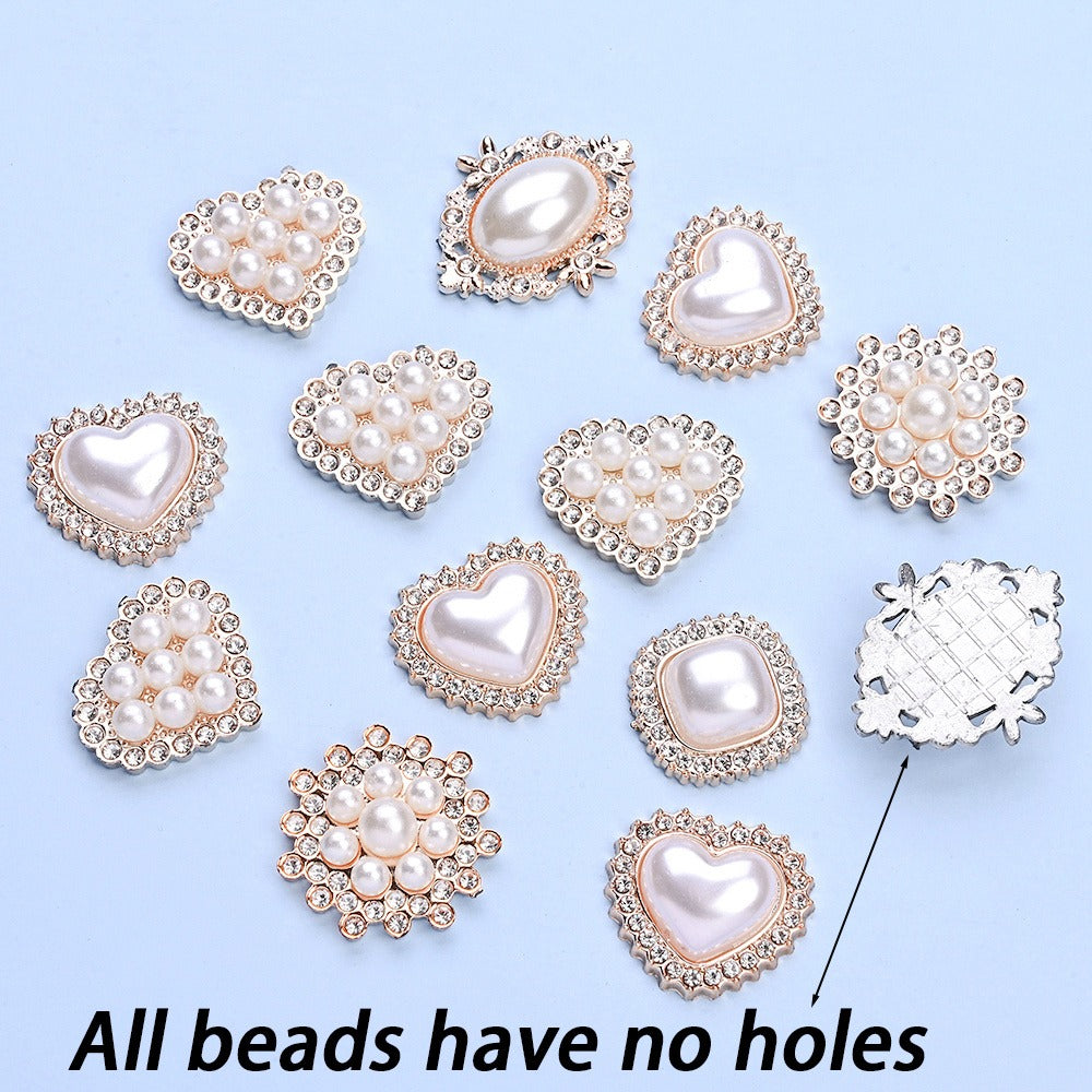 60pcs/box Acrylic Imitation Pearl Flatback Beads