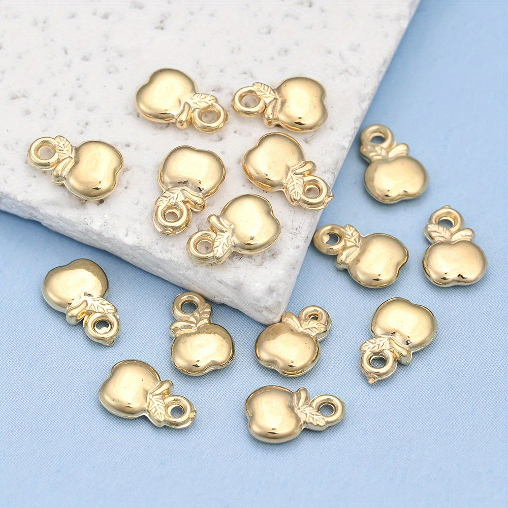 200pcs CCB Golden Apple Pendant Beads