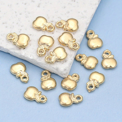 200pcs CCB Golden Apple Pendant Beads