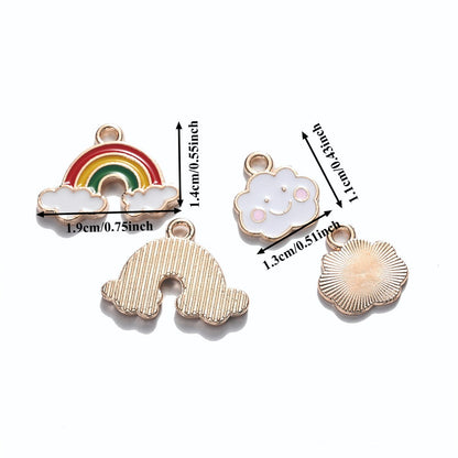 Rainbow Enamel Catfish Love Pendants