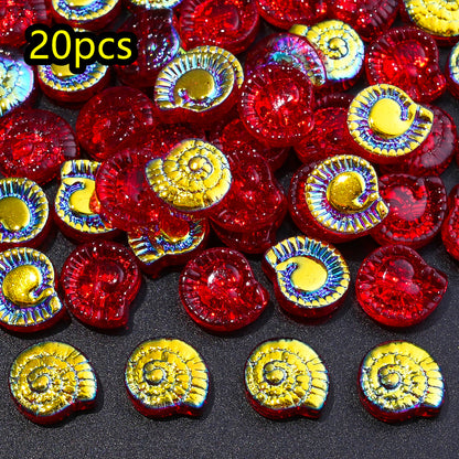 AB Conch Glass Beads