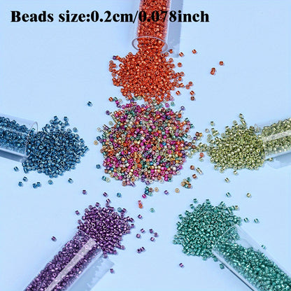 1280pcs/bottle 2mm Punk Style Glass Seed Beads