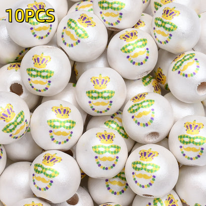 10pcs/set 16mm Carnival Wooden Beads