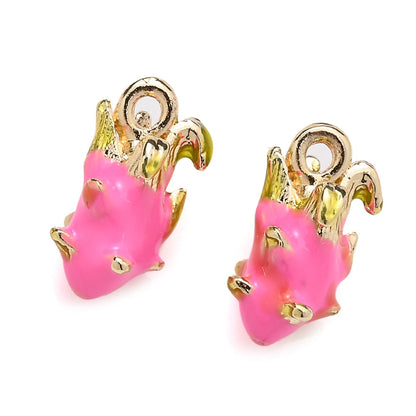 2PCS Fruit Series Alloy Pendant Set