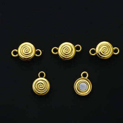 Golden and White Candy-Shaped Magnetic Jewelry Clasps