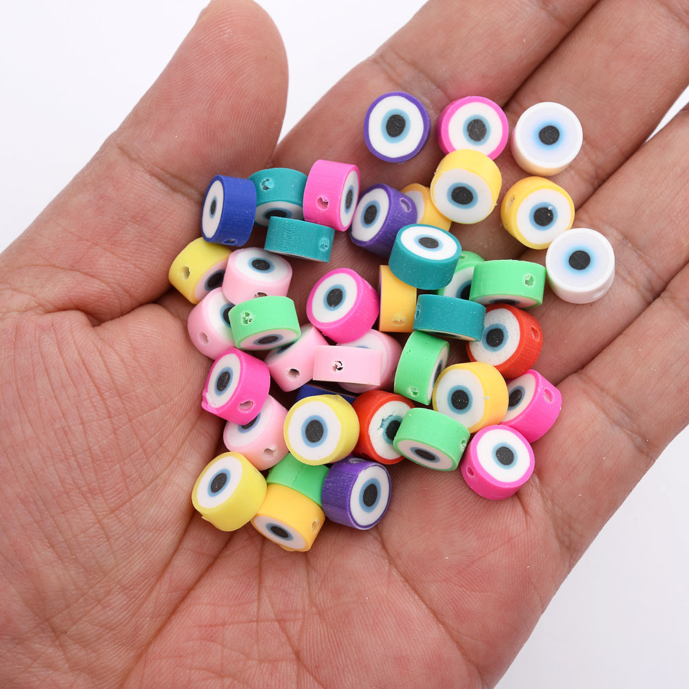30/50pcs Colorful Clay Shape Beads