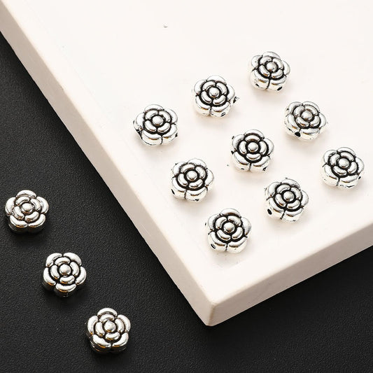 Vintage Five-Petal Flower Spacer Beads