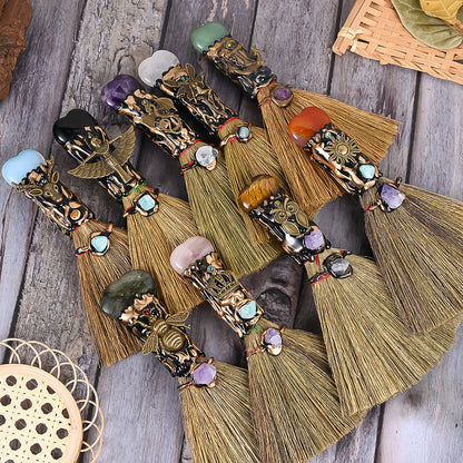 Crystal Broom Pendant Charm