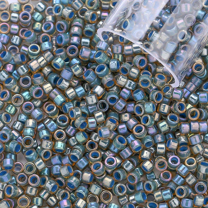 10g/bag 2.5mm Fantasy Dyed Core Triangle Glass Seed Beads