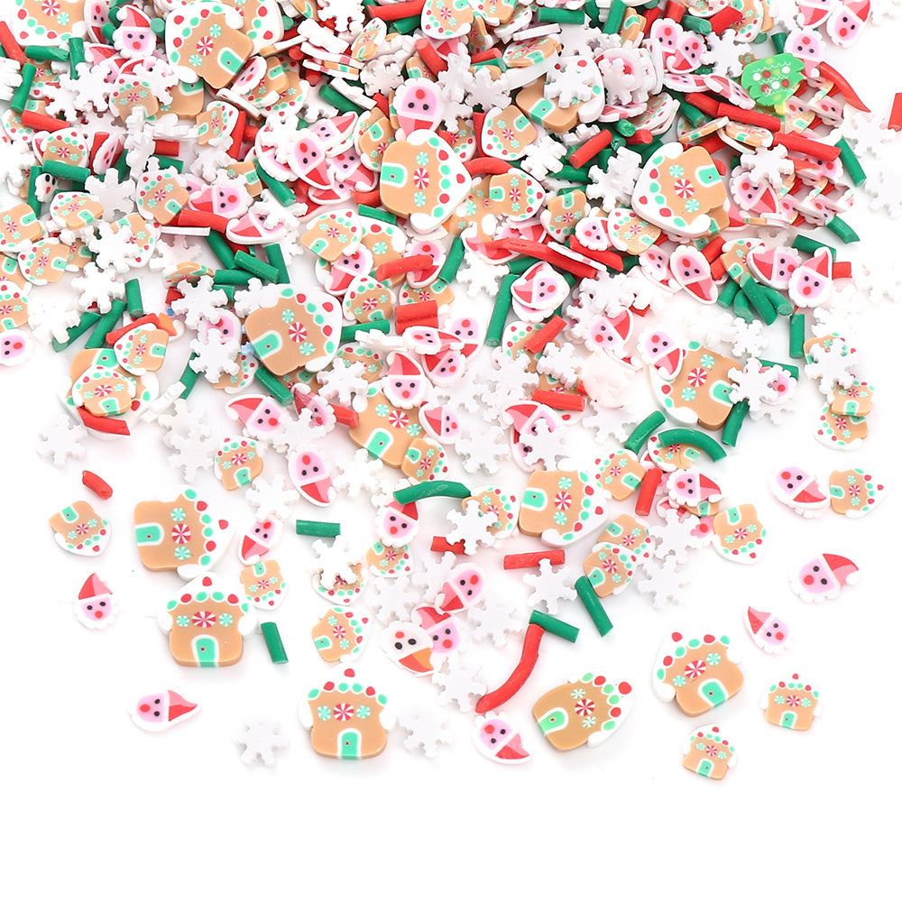 Christmas Polymer Clay Spacer Beads