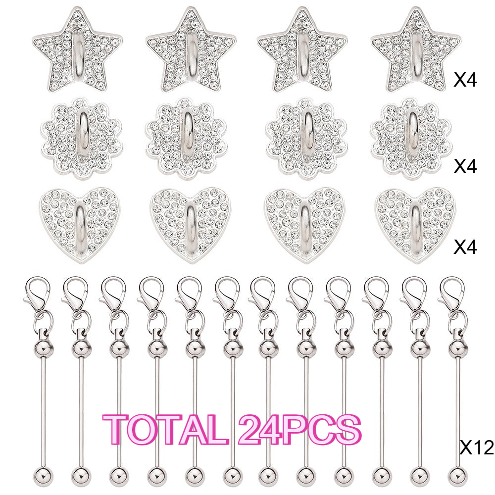 Star Heart Self-Adhesive Keychain Set