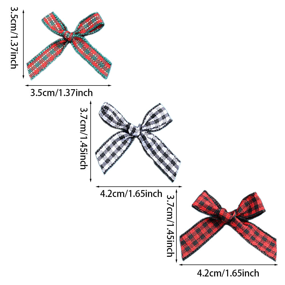 Christmas Plaid Bow Embellishments
