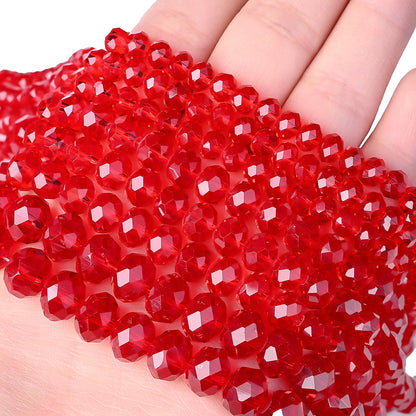 Red Glass Spacer Beads