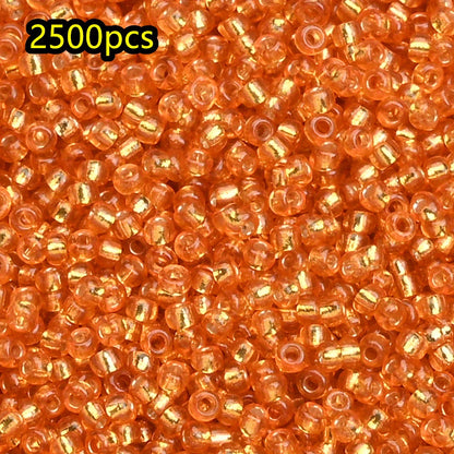2500pcs/set 1.5mm Shiny Glass Seed Beads