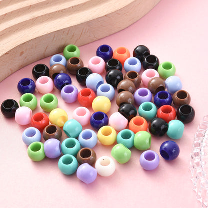 50pcs 9x12mm Colorful Acrylic Large Hole Beads