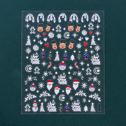 Christmas 5D Relief Nail Art Stickers