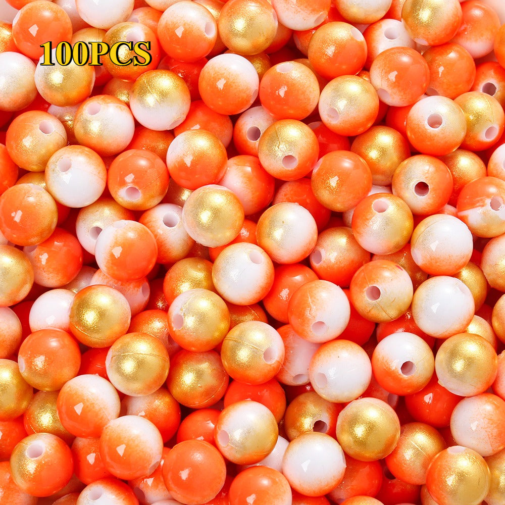 100/200pcs 6/8mm Fashion Gradient Acrylic Beads