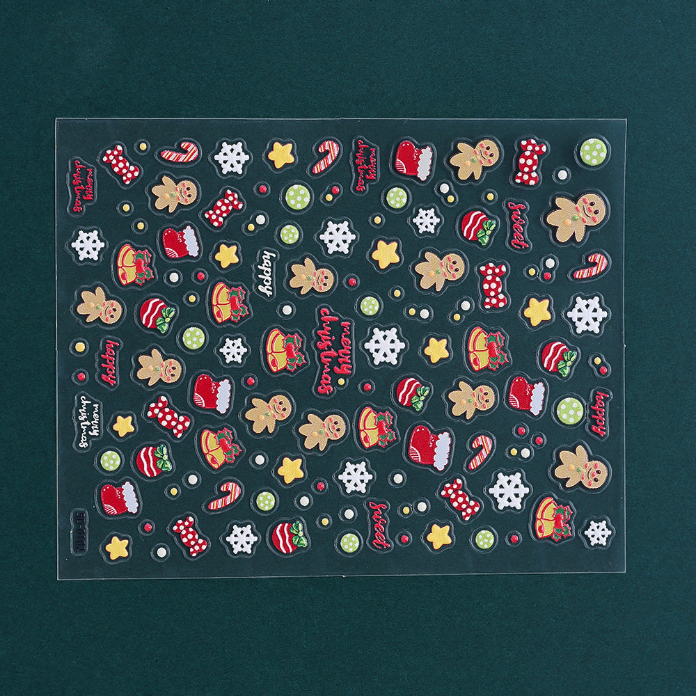 Christmas 5D Relief Nail Art Stickers