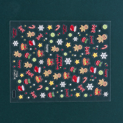 Christmas 5D Relief Nail Art Stickers
