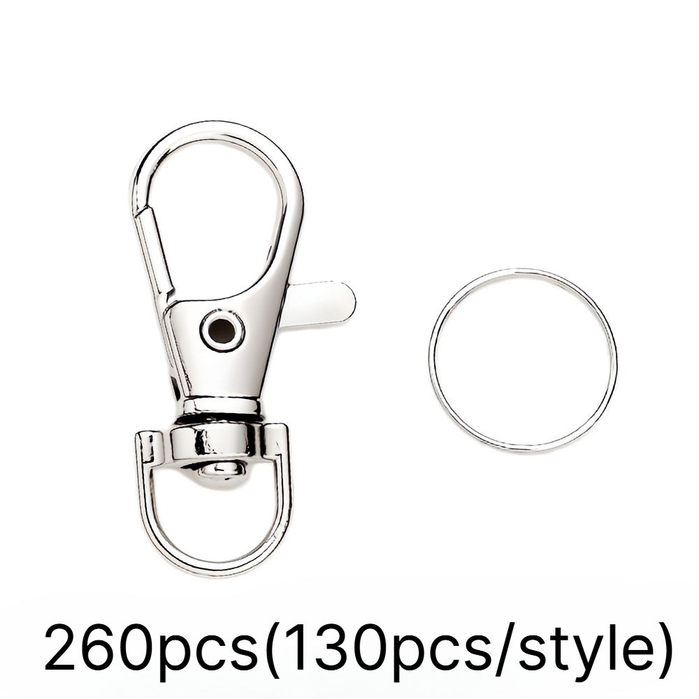 DIY Keychain Set with Lobster Clasps and Circle Keyrings