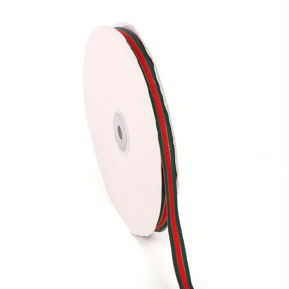 50 Yards/Roll 10 mm Christmas Plaid Satin Ribbon