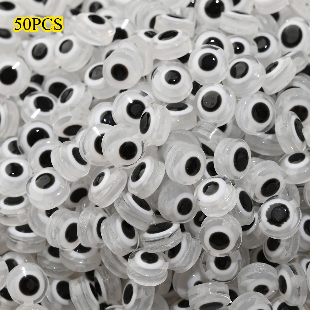 20/50pcs 6-14mm Colorful Flat Round Eye Resin Beads
