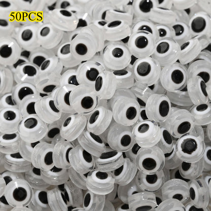 20/50pcs 6-14mm Colorful Flat Round Eye Resin Beads