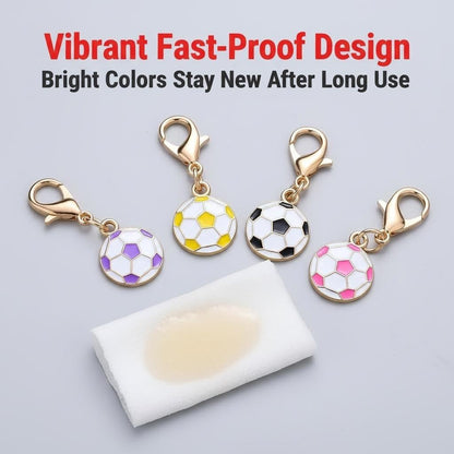 24PCS Random Mix Soccer Mini Keychain Set