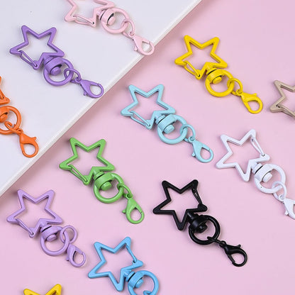 20PCS Multicolor Heart Keychain Buckle Set with Lobster Clasps