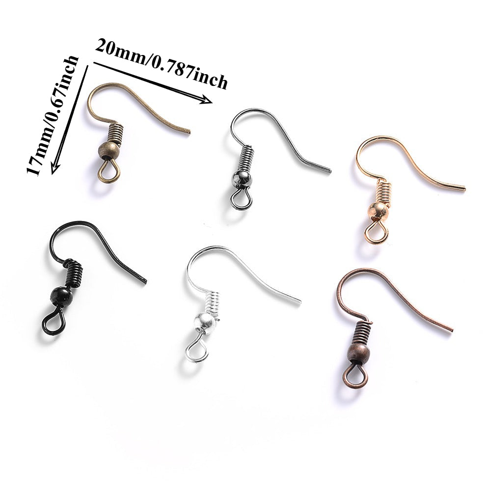 50-Piece 20x17 mm Ball & Coil Earring Hooks