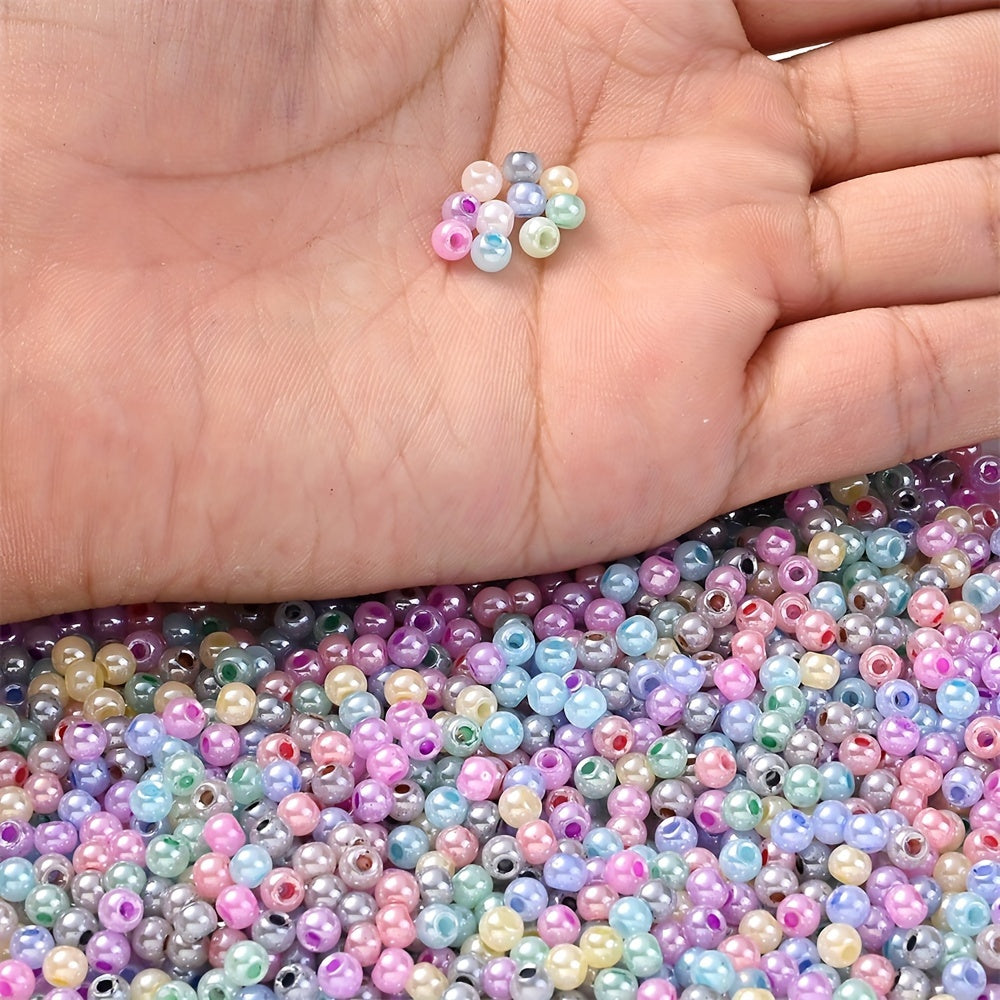 200PCS 4mm Cream Glass Rice Beads