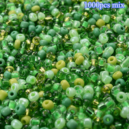 1000pcs 3mm Green Seed Beads