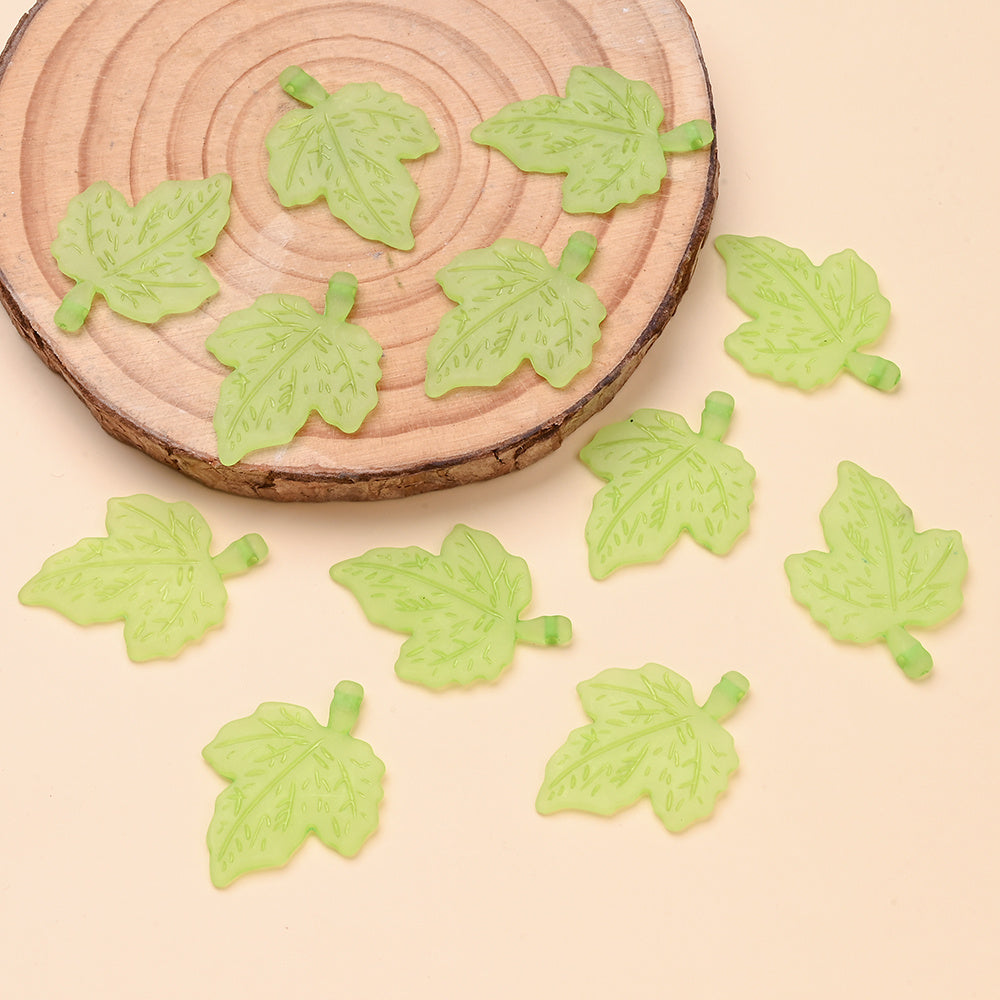 Acrylic Leaf Beads