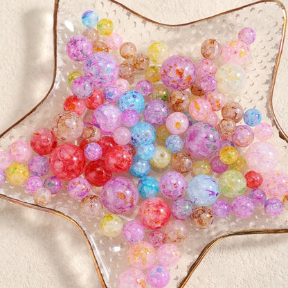 10/20/30/50/100pcs Gradient Crackle Acrylic Beads